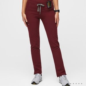 women's Burgundy Yola™ High Waisted 2.0 - Skinny Scrub Pants - S / Burgundy FIGS
